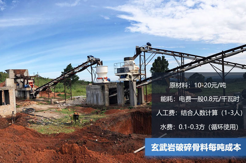玄武巖破碎骨料每噸成本 玄武巖破碎骨料每噸成本