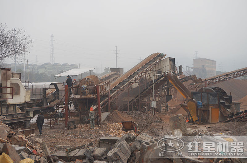 湖南株洲鋼筋混凝土破碎現場 湖南株洲鋼筋混凝土破碎現場
