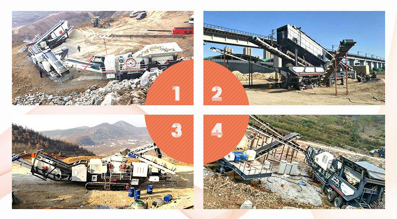 多地區移動破碎生產線生產現場 多地區移動破碎生產線生產現場