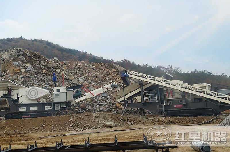 山東煙臺花崗巖流水生產線生產現場 山東煙臺花崗巖流水生產線生產現場