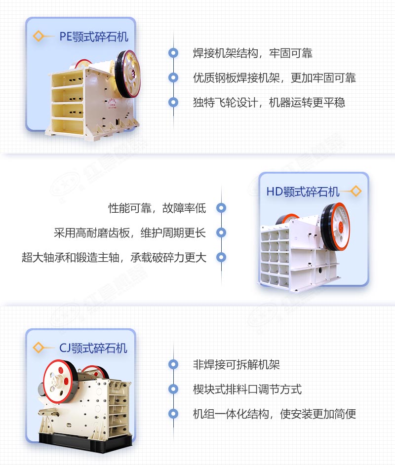 顎式破碎石機三大系列及各自優勢 顎式破碎石機三大系列及各自優勢