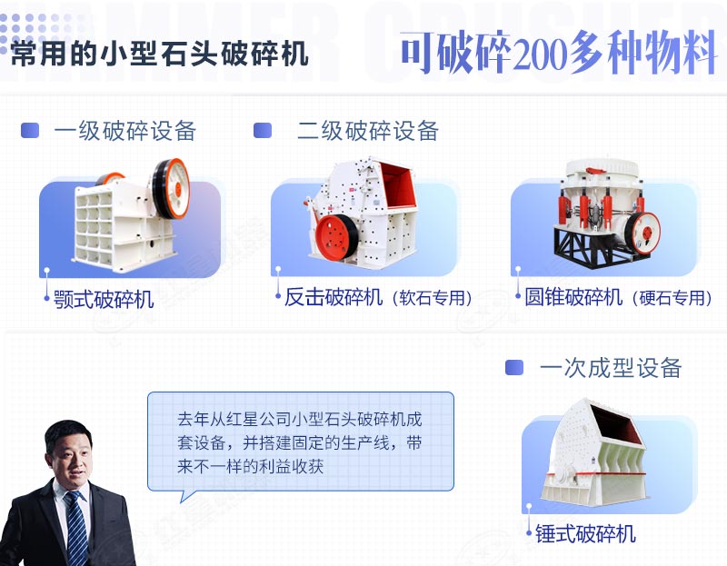常用的小型石頭破碎機分類圖片展示 常用的小型石頭破碎機分類圖片展示