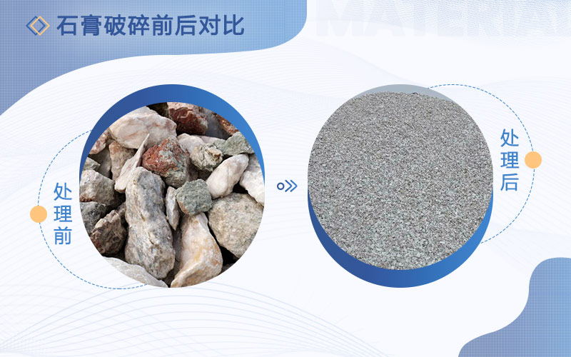 石膏破碎前后對(duì)比圖 石膏破碎前后對(duì)比圖