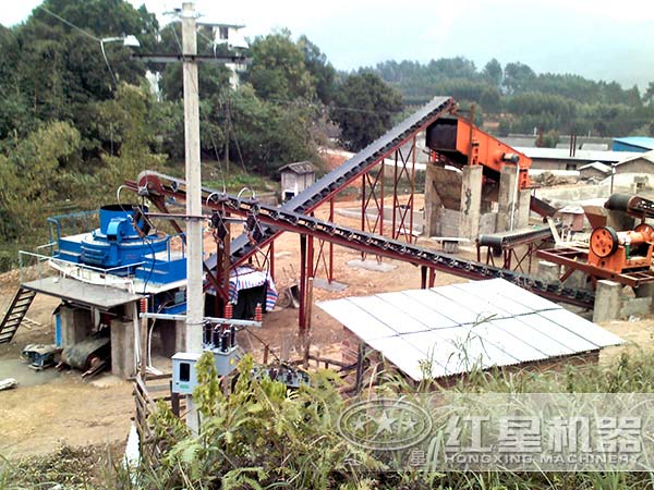 人工砂石生產線現場示意圖 人工砂石生產線現場示意圖